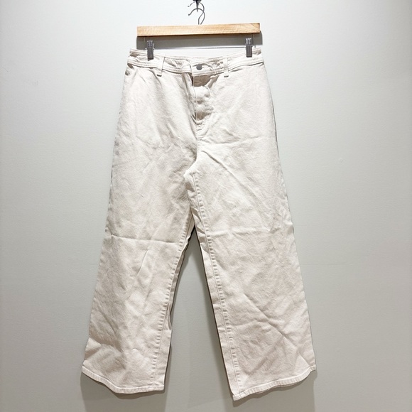 Universal Thread Denim - Universal Thread Wide Leg Jeans Ankle Length in Off-White/Cream Pants Size 12
